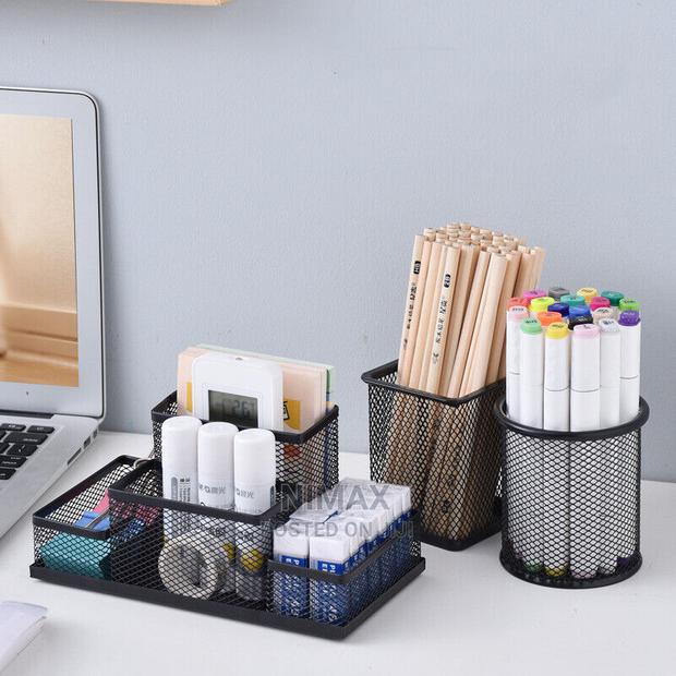 Pen Holder Metal Wire Mesh Pencil Container - thumbnail 3