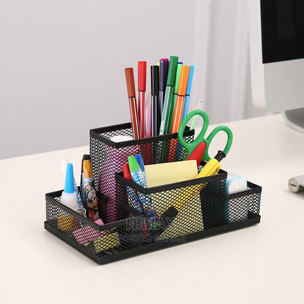 Pen Holder Metal Wire Mesh Pencil Container - main view