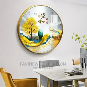 Circular Crystal Porcelain Painting With Aluminium Frame