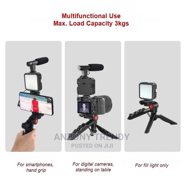 Vlog Shooting Kits With Microphone LED Light Camera - thumbnail 3