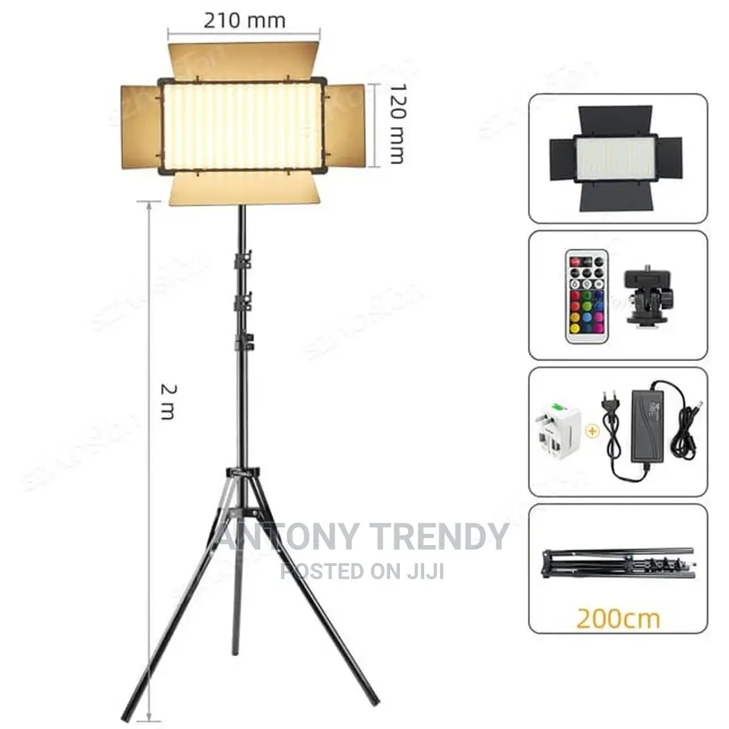 Led-u600+ Two Batteries And Charger 220v Video Led Light