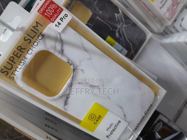 iPhone 14 Pro Cute White Black Marble Pattern Slim Shockproo - thumbnail 2