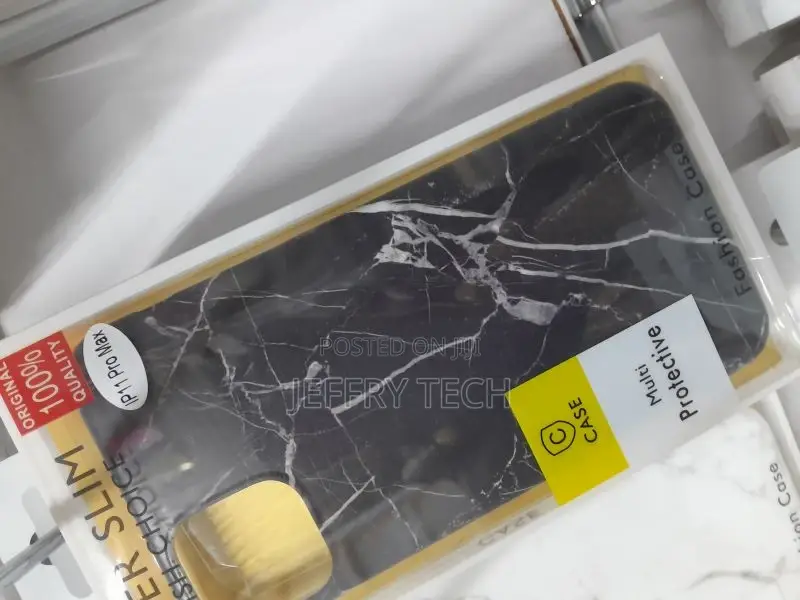 iPhone 11 Pro Max Case Black Marble for Men Women - Cool