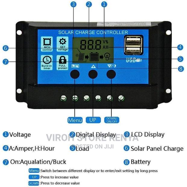 Solar Charge Controller 12v/24v 10A - thumbnail 3