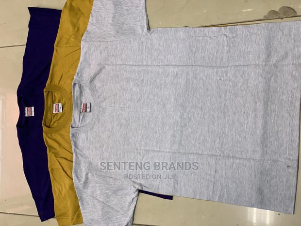 Ash Grey Cotton Plain Tshirt - thumbnail 4