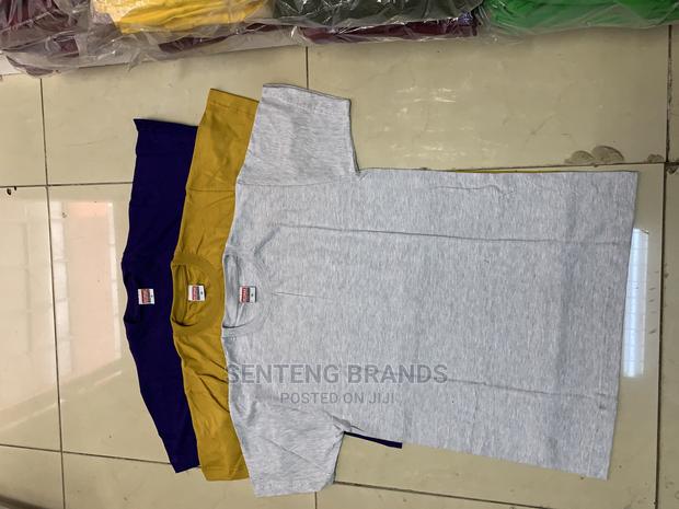 Ash Grey Cotton Plain Tshirt - thumbnail 5