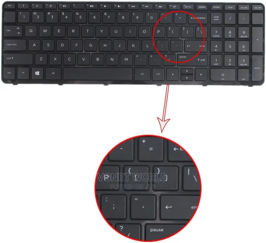 Replacement Keyboard Compatible With HP Pavilion 15