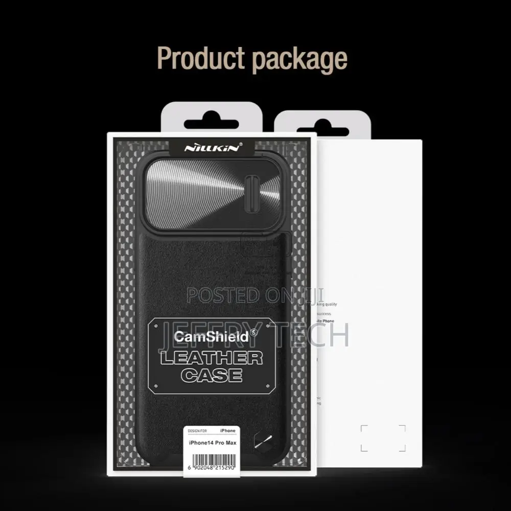 Apple iPhone 14 Pro Max Case Black NILLKIN CAMSHIELD LEATHER