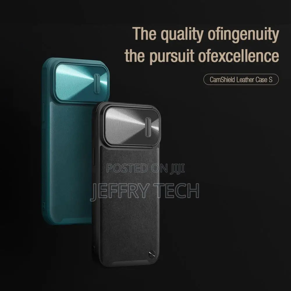 Apple iPhone 14 Pro Max Case Black NILLKIN CAMSHIELD LEATHER