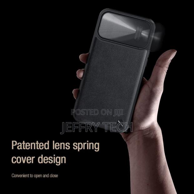 Apple iPhone 14 Pro Max Case Black NILLKIN CAMSHIELD LEATHER - thumbnail 4