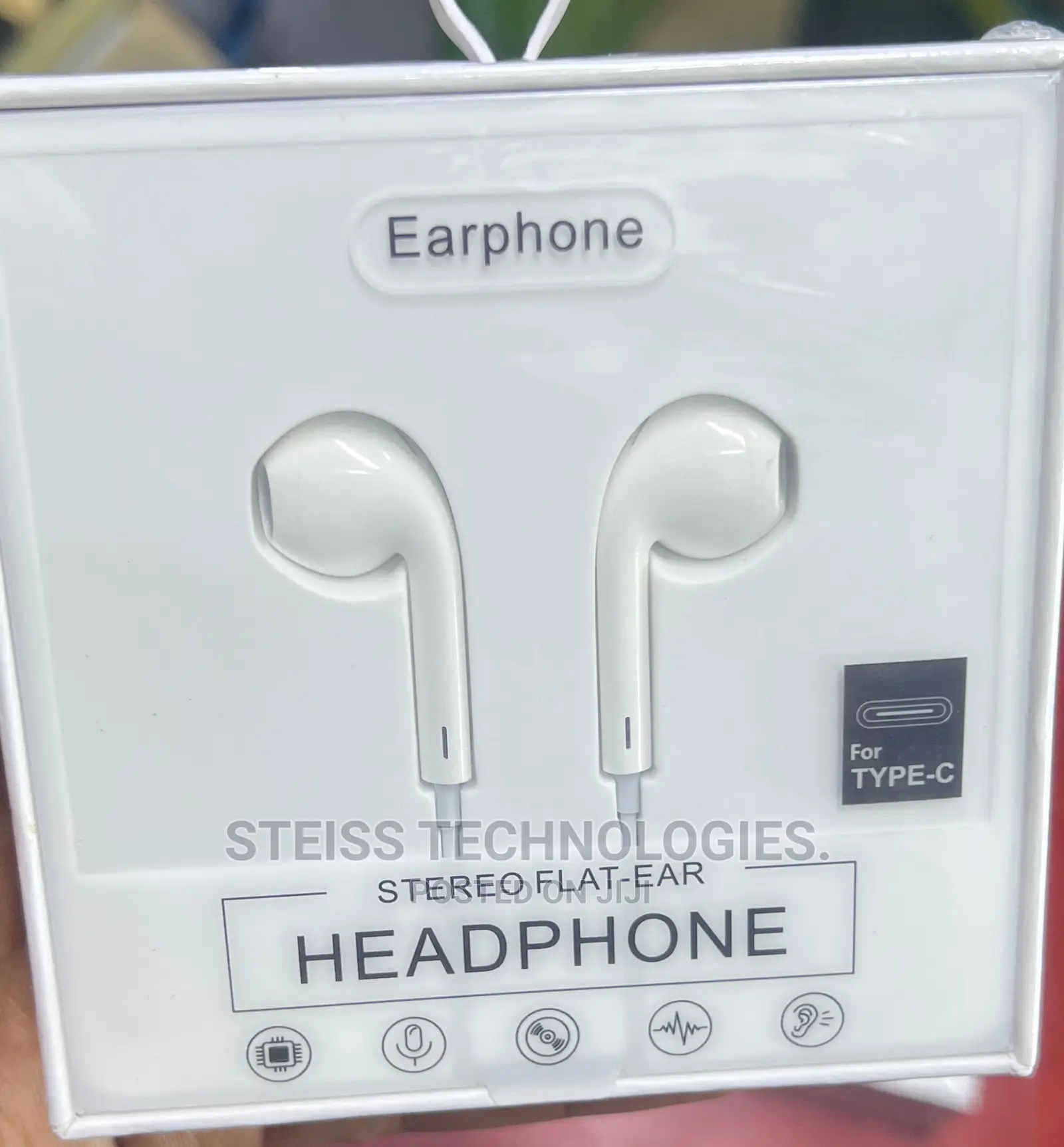 Type C Flat Wired Earphones