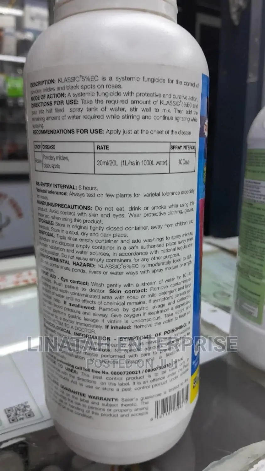 Klassic 5% Fungicide 1litre