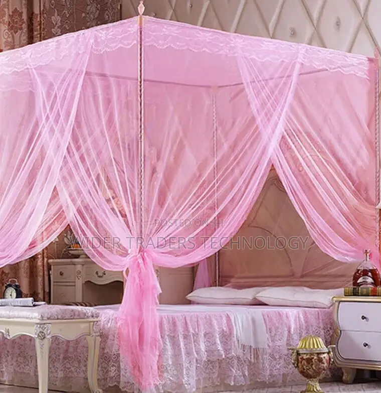 Mosquito Net With Metallic Stand- Pink- 4*6, 5*6, 6*6