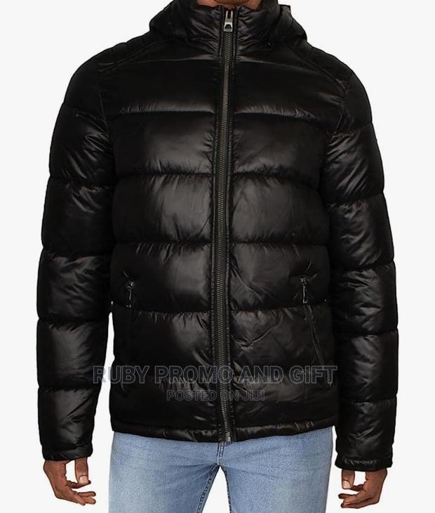 Super Warm Black Unisex Puffer Jackets - thumbnail 2