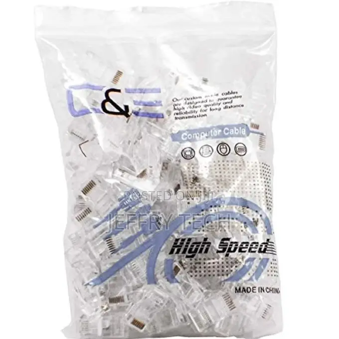 100 Pieces Cat6, Cat5e Crimp Connectors (Pack of 100)