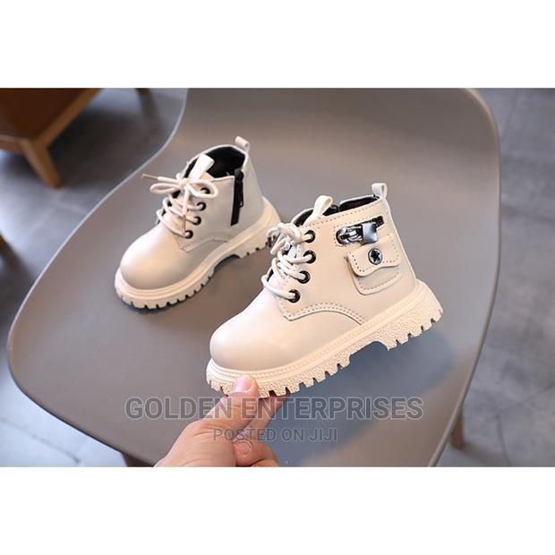 Cream Kids Boots - main view