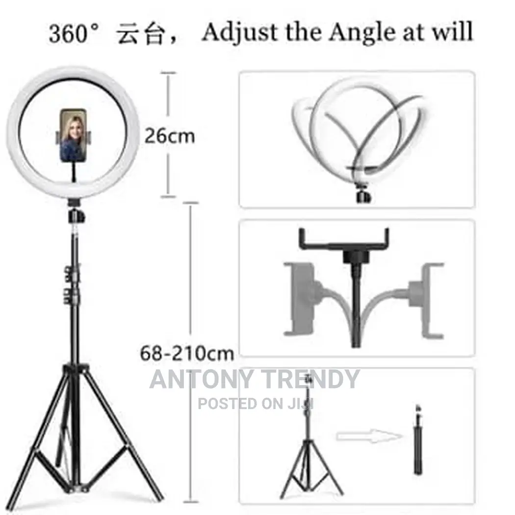 10" Inch Ring Light With 7 Feet Long Foldable