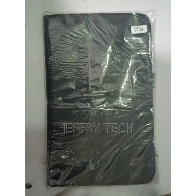 Samsung Tab 4 (8.0) T330 Leather Flip Case- Black