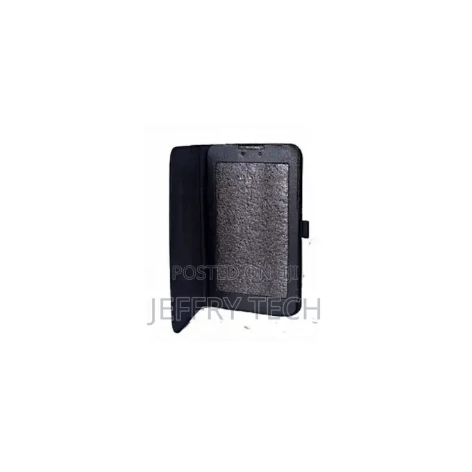 Samsung Tab 4 (8.0) T330 Leather Flip Case- Black