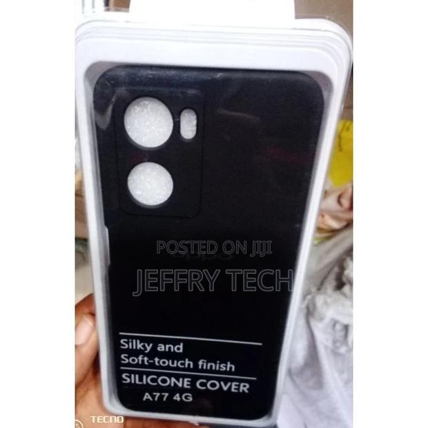 Silicone Back Case for Oppo A77(4g)- Black - main view
