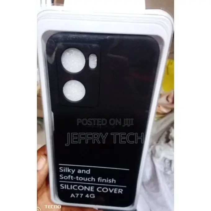 Silicone Back Case for Oppo A77(4g)- Black
