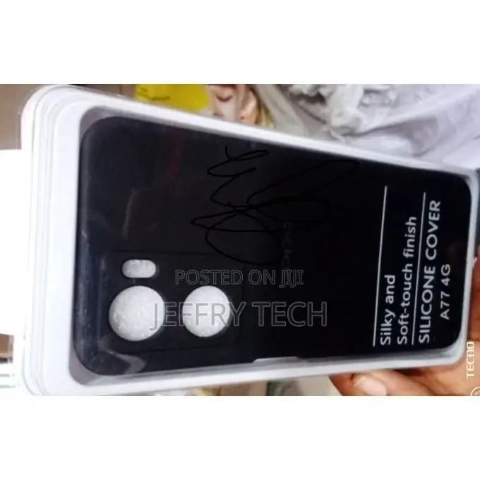 Silicone Back Case for Oppo A77(4g)- Black