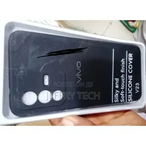 Silicone Back Case for Vivo V23- Black