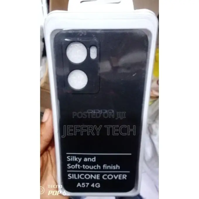 Silicone Back Case for Oppo A57(4g)- Black