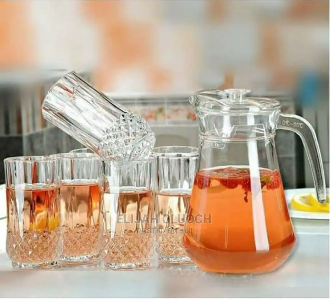Glass Water/Juice Jug Set