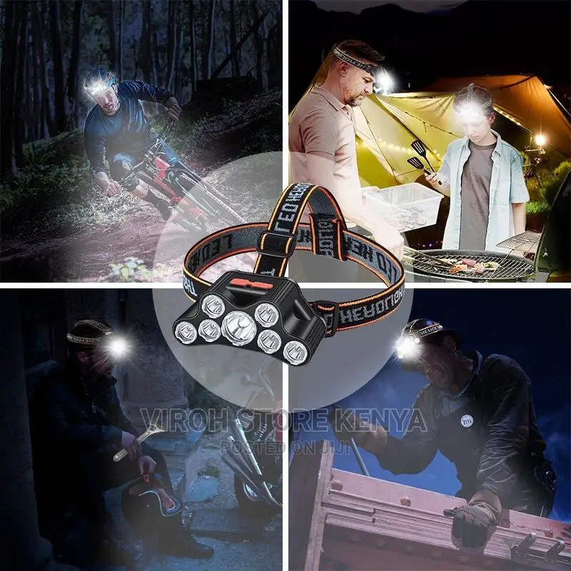 7 LED Headlights Headlamp T-F26 Cycling/Hiking Head Torch