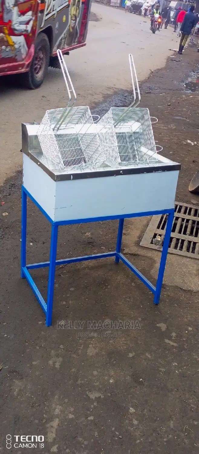 Double Fryers Chips/Snacks Mandazis