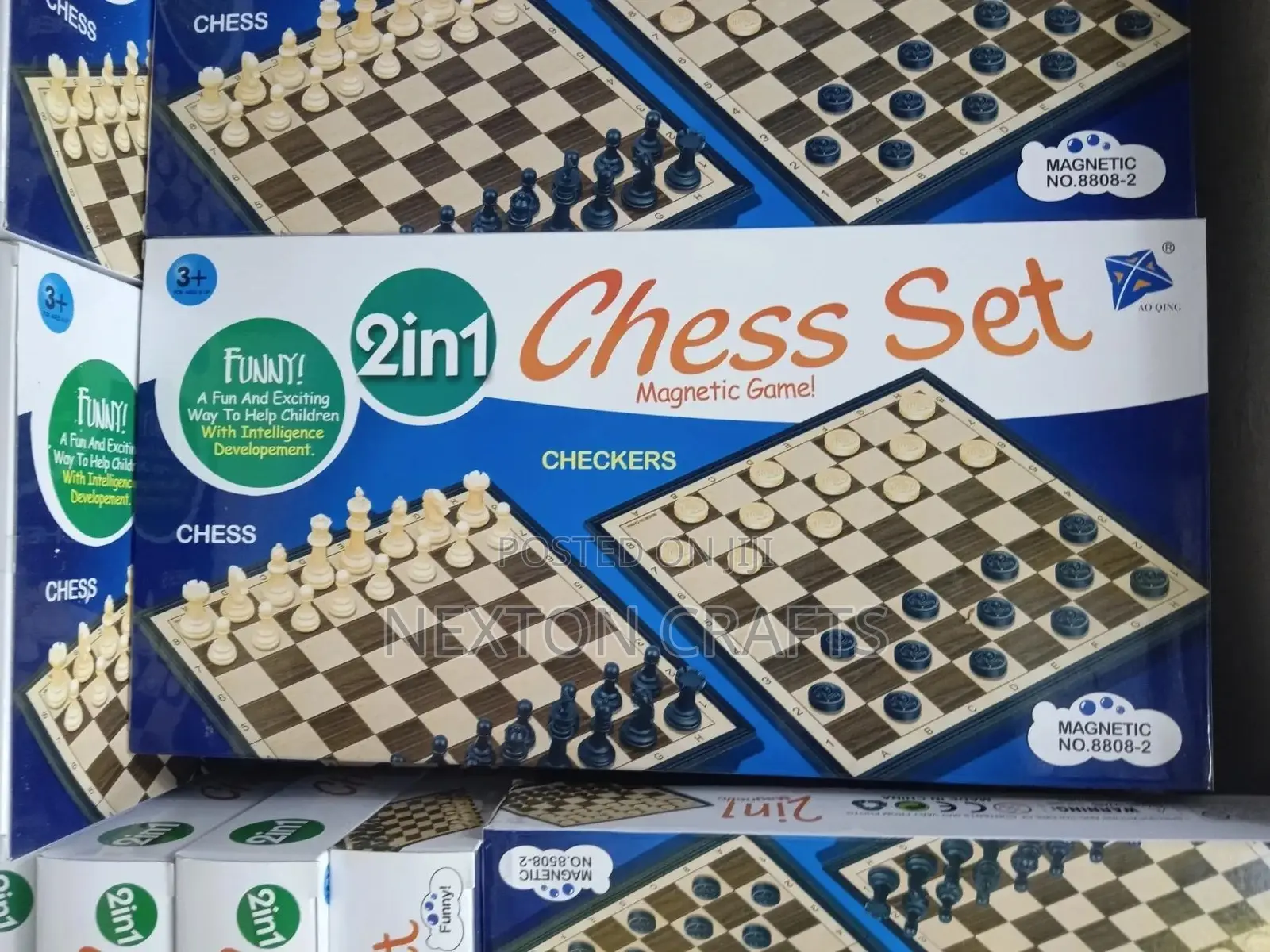2in1 Magnetic Chess Checkers