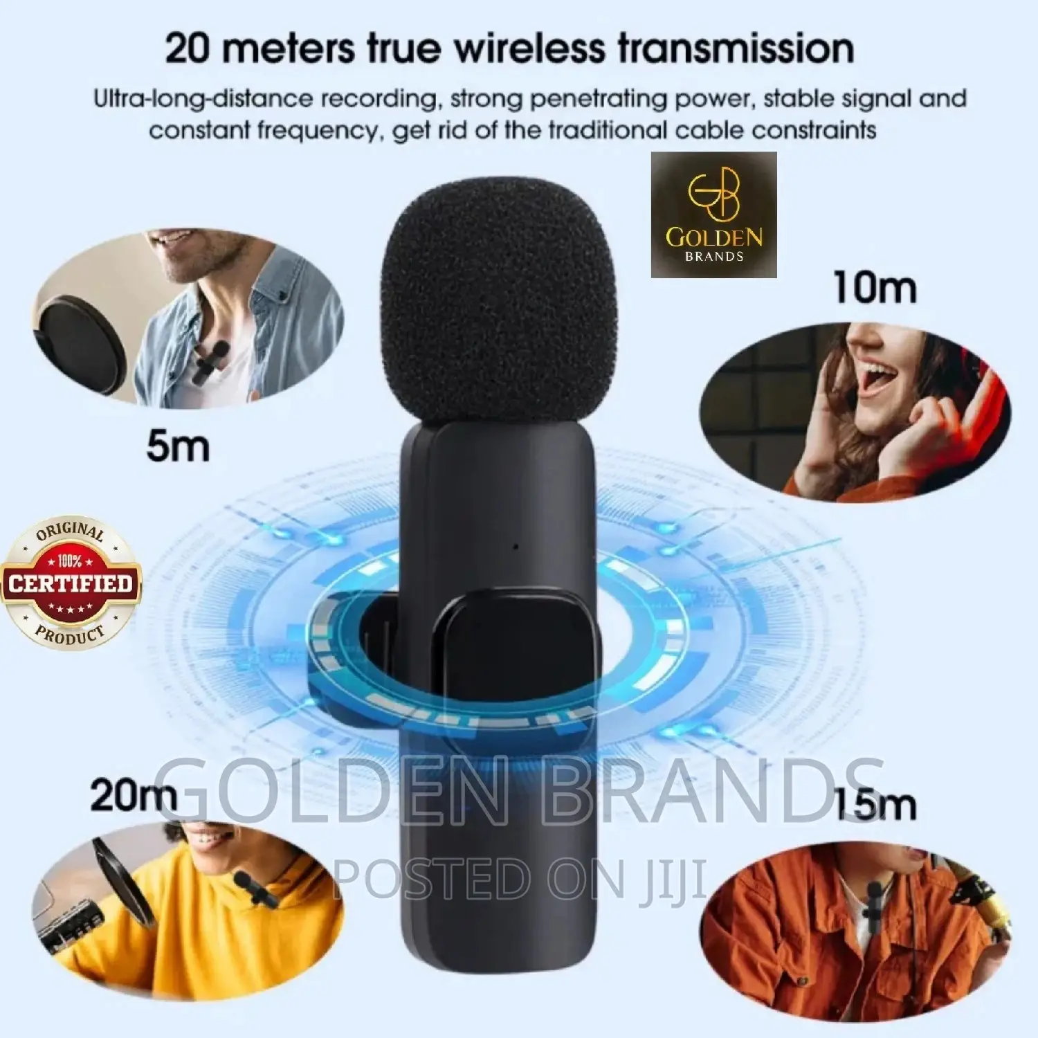 Wireless Microphone Lavalier 5.0 Bluetooth Mic for Recording