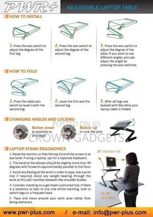 Laptop Stand With Attached Mouse Pad