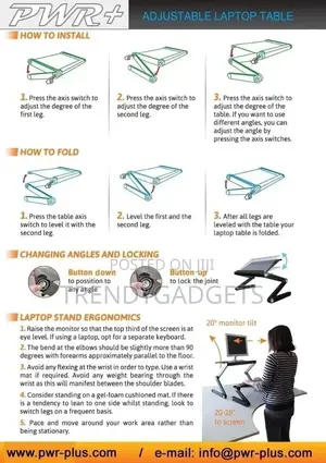 Laptop Stand With Attached Mouse Pad