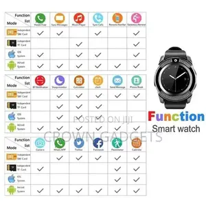 V8 Wristband Bluetooth Smart Watch Clock With Sim