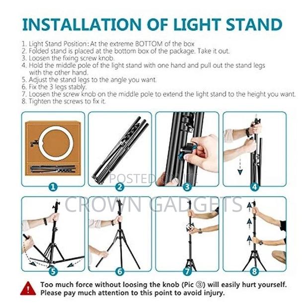 14 Inch Dimmable Ring Light LED Dual Color Continuous Light - thumbnail 3