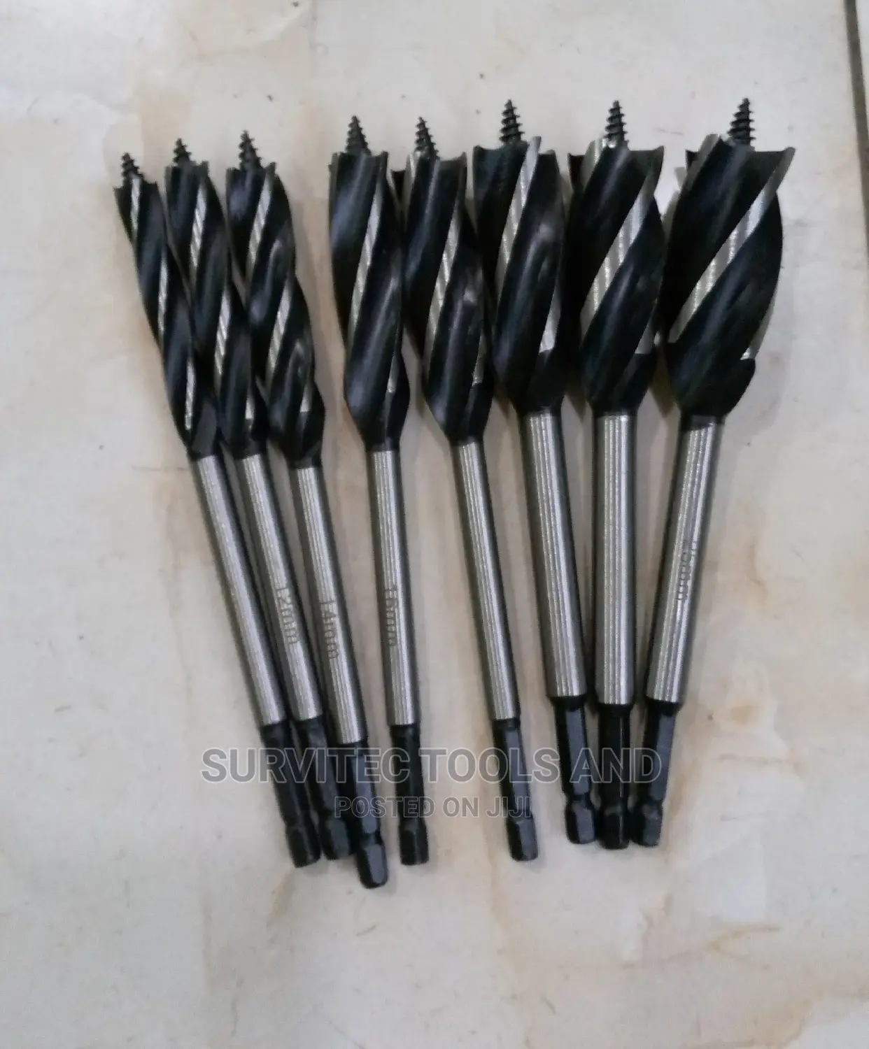 8pc HSS Auger Twist Drill Bit Set