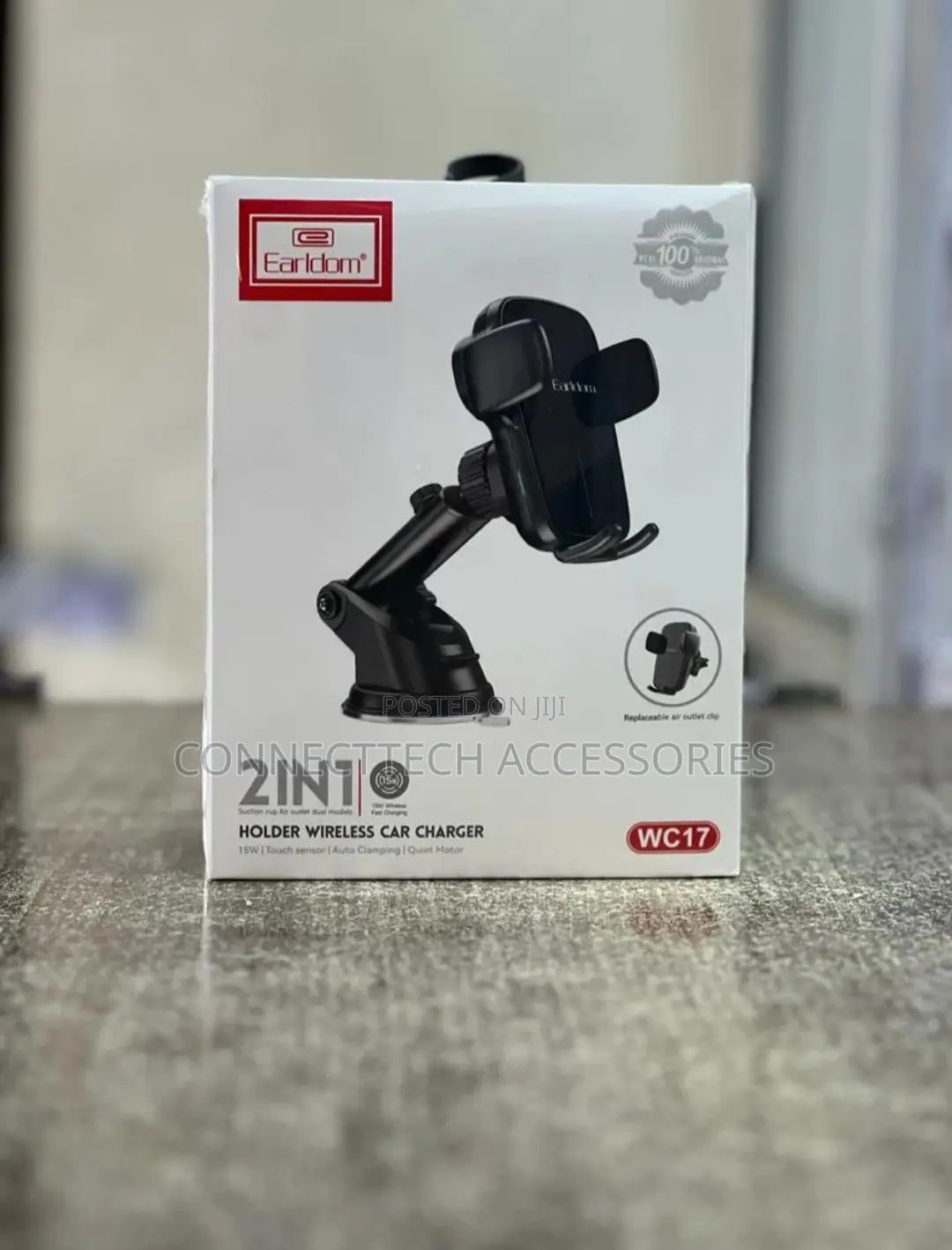 Earldom 2 in 1 Wireless Car Charger and Car Phone Holder