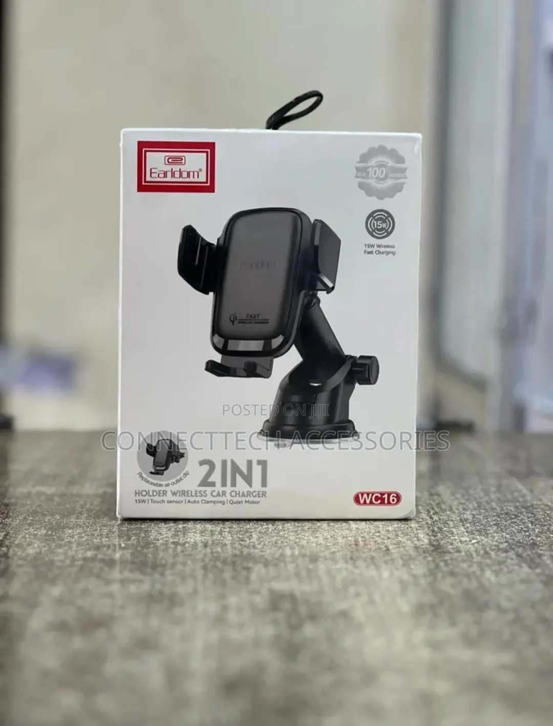 Earldom 2 in 1 Wireless Car Charger and Car Phone Holder