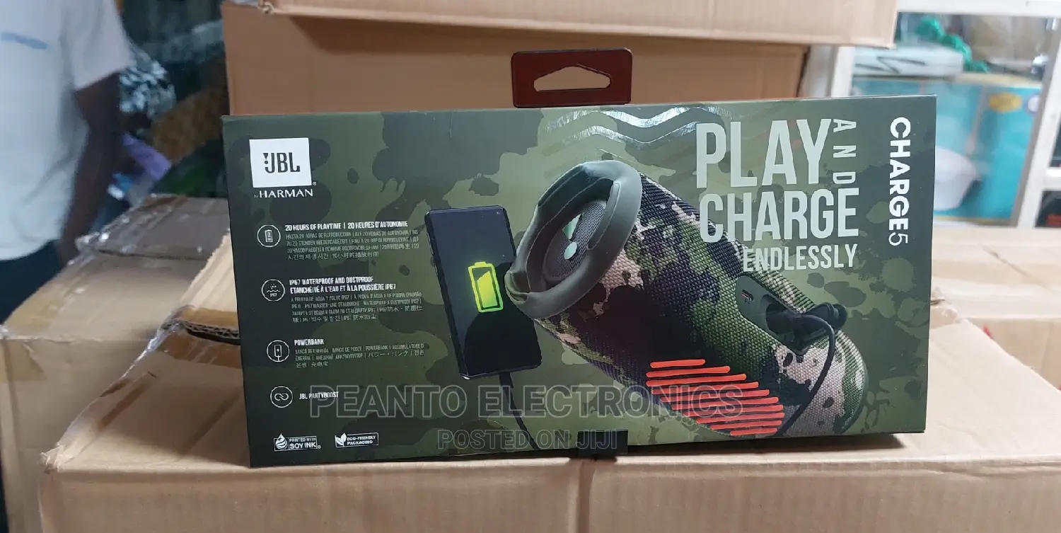 JBL Charge 5 Portable Waterproof Speaker-Camouflage