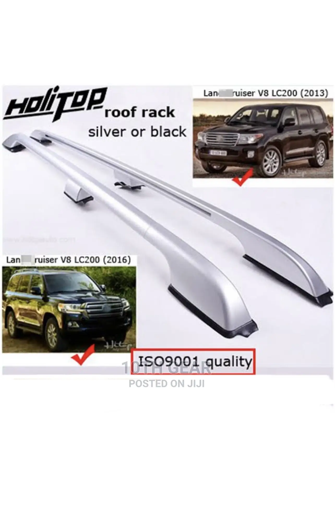 Landcruiser 200 Series Roof Rails Silver V8 Silver Original