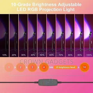 Sunset Light Projector With 24keys Remote Multiple Colors