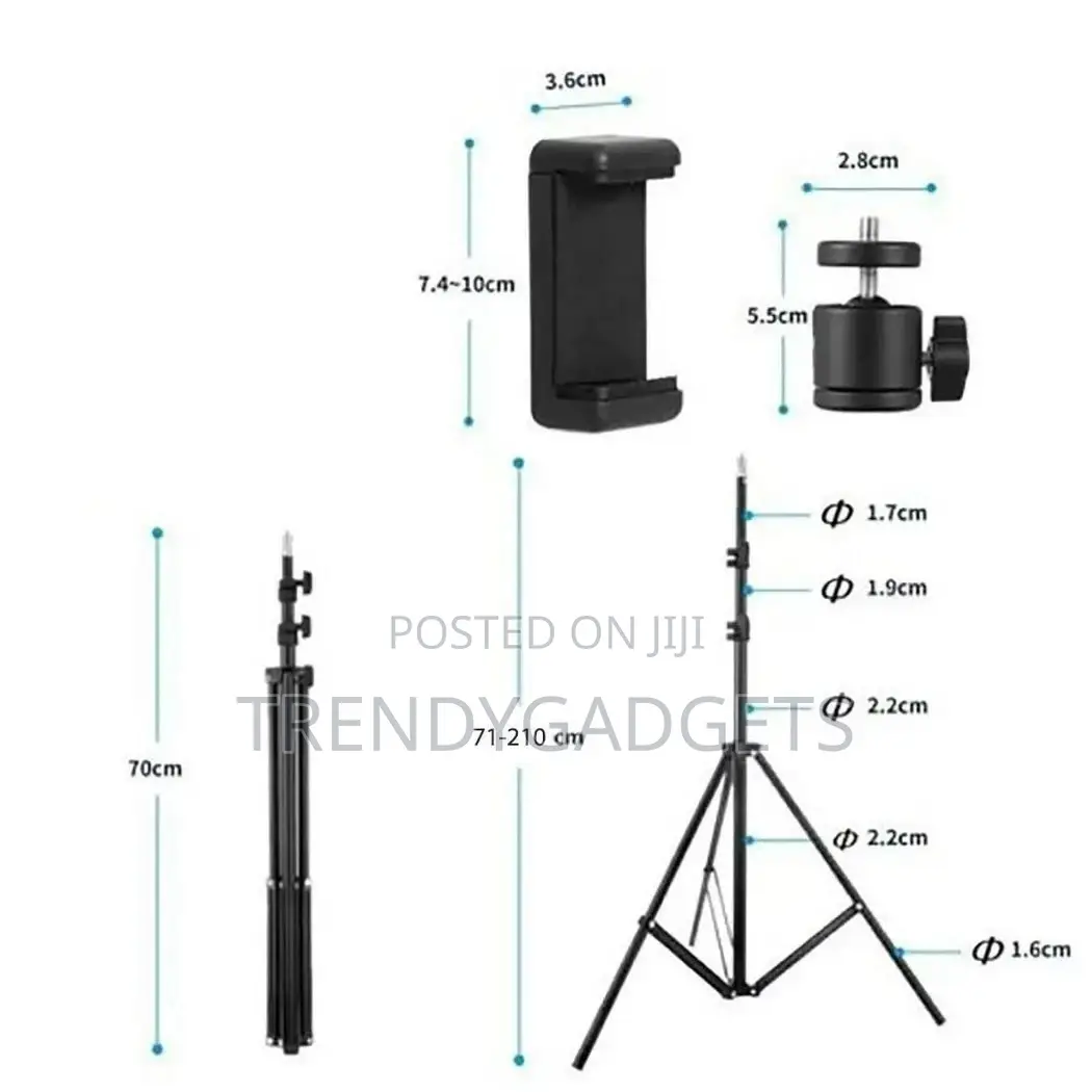 2.1m Tripod Stand Mobile Phone Holder With Remote