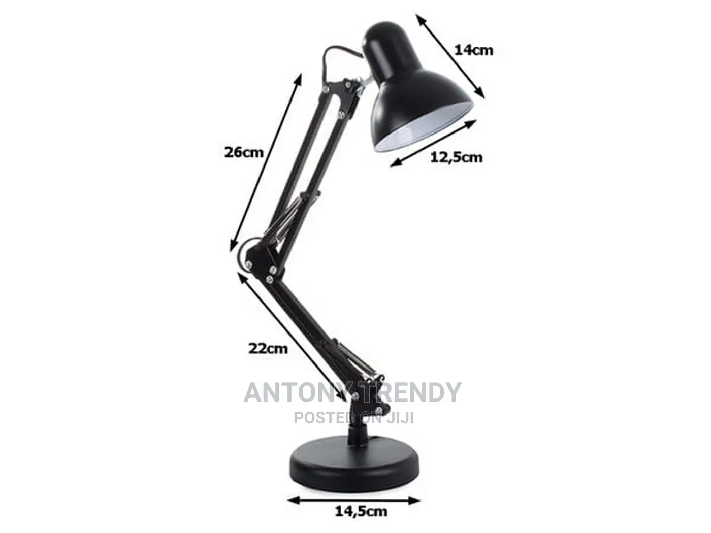 ELECTRIC Black Desk Lamp With Swing Arm