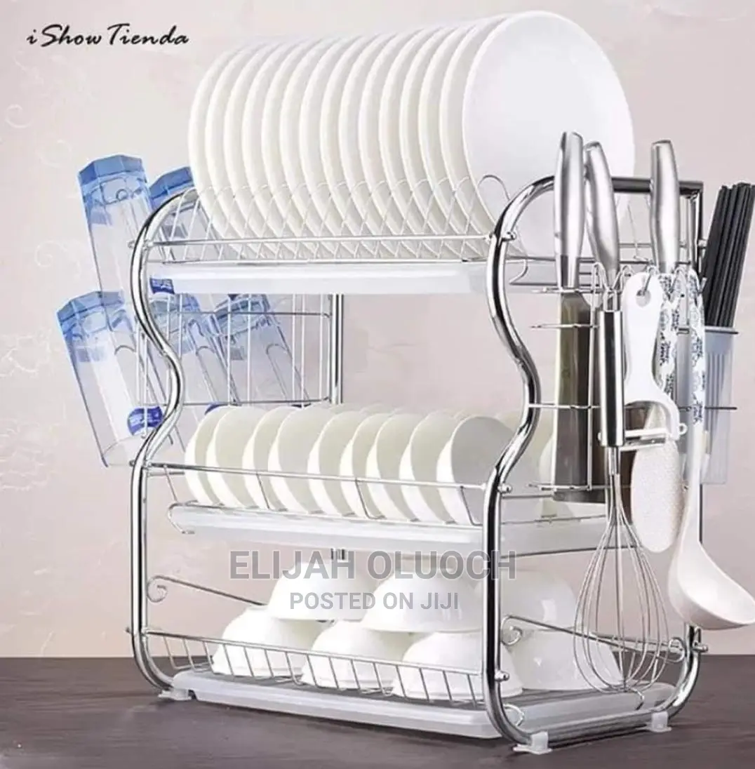 3 Tier Stainless Steel Dish Draining Rack