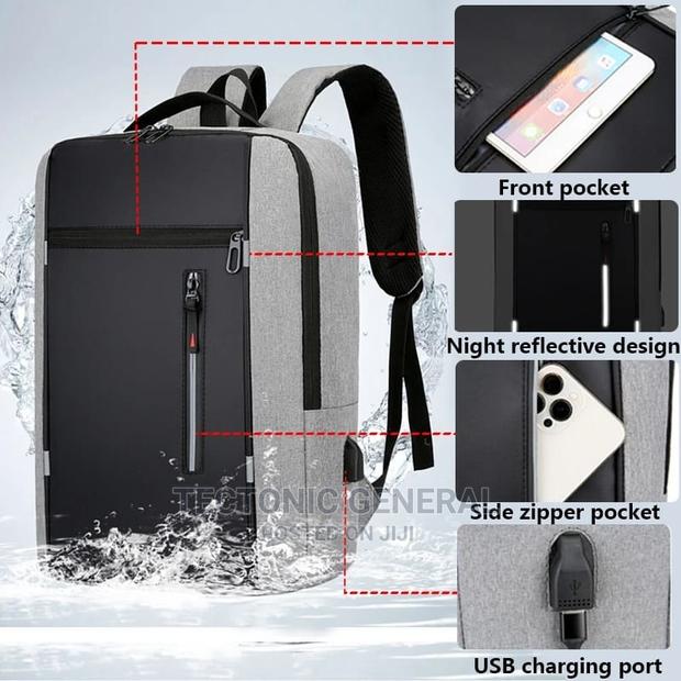 Waterproof Business Backpack Men USB Laptop Backpack - thumbnail 5