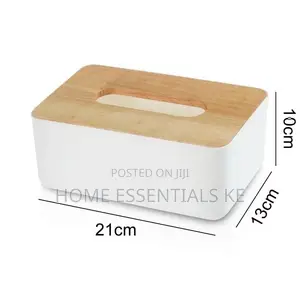 Bamboo Tissue Box for Home Office Desktop Wooden