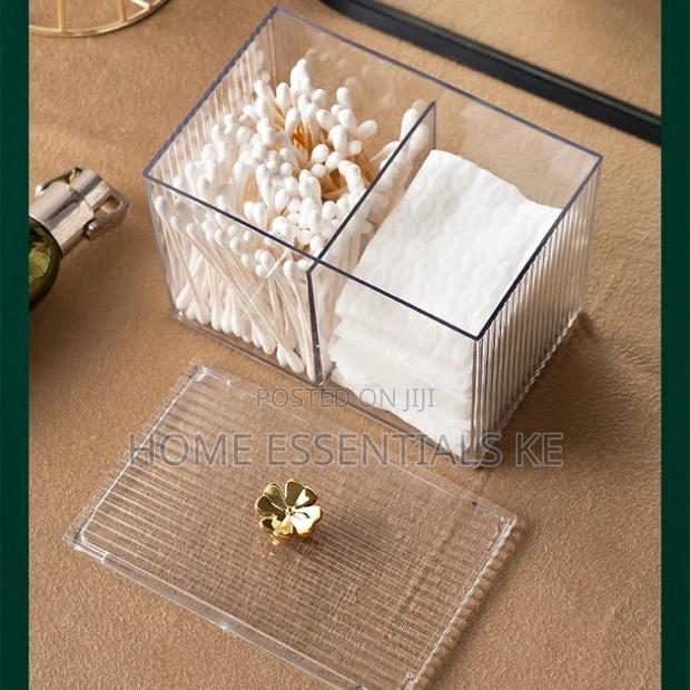 Twin Storage Acrylic Multifunction Makeup Cotton Pad Storage - thumbnail 3