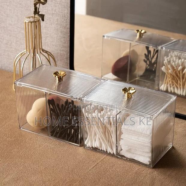 Twin Storage Acrylic Multifunction Makeup Cotton Pad Storage - thumbnail 4